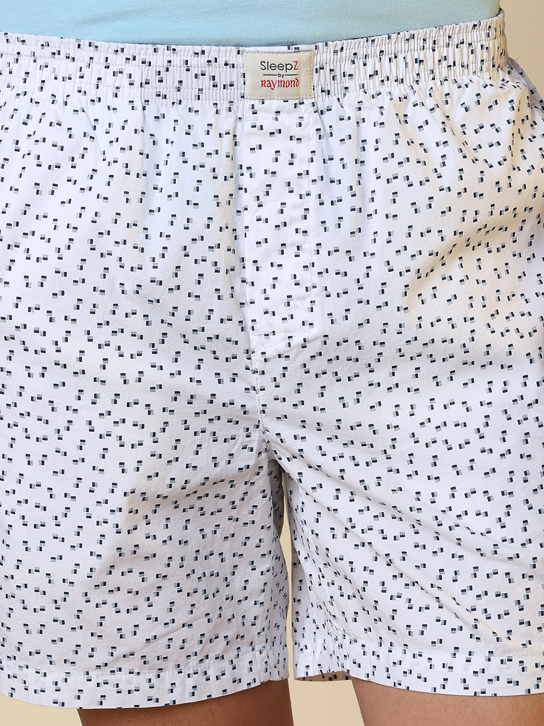 Sleepz Men White Printed Boxer