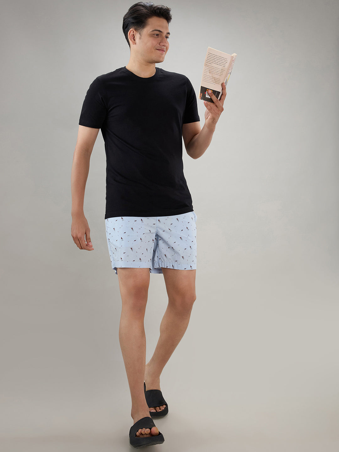 Sleepz Men Blue Regular Fit Print Boxer