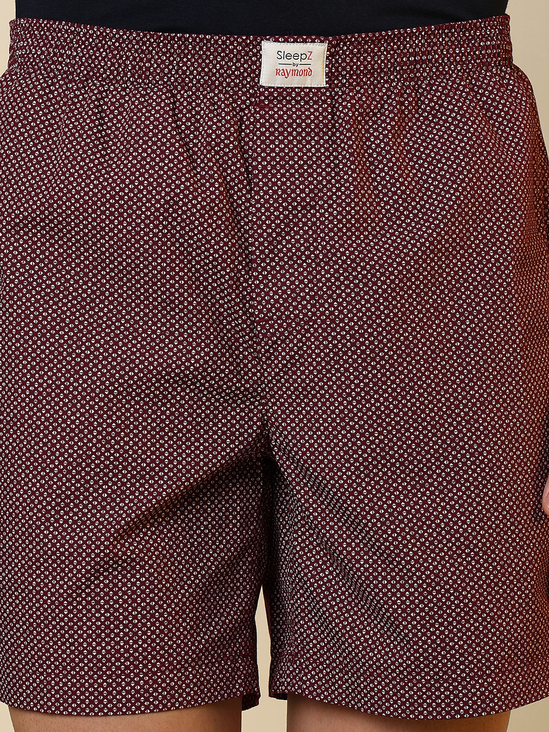 Sleepz Men Red Printed Regular Fit Cotton Boxer