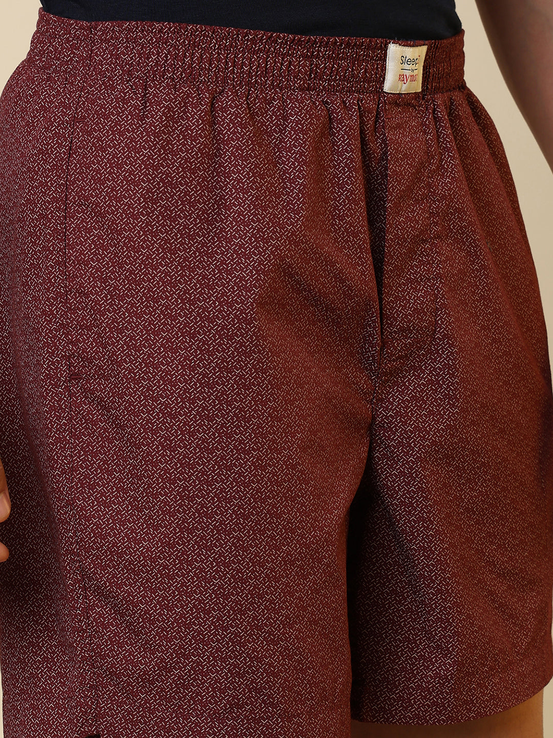 Sleepz Men Red Printed Regular Fit Cotton Boxer