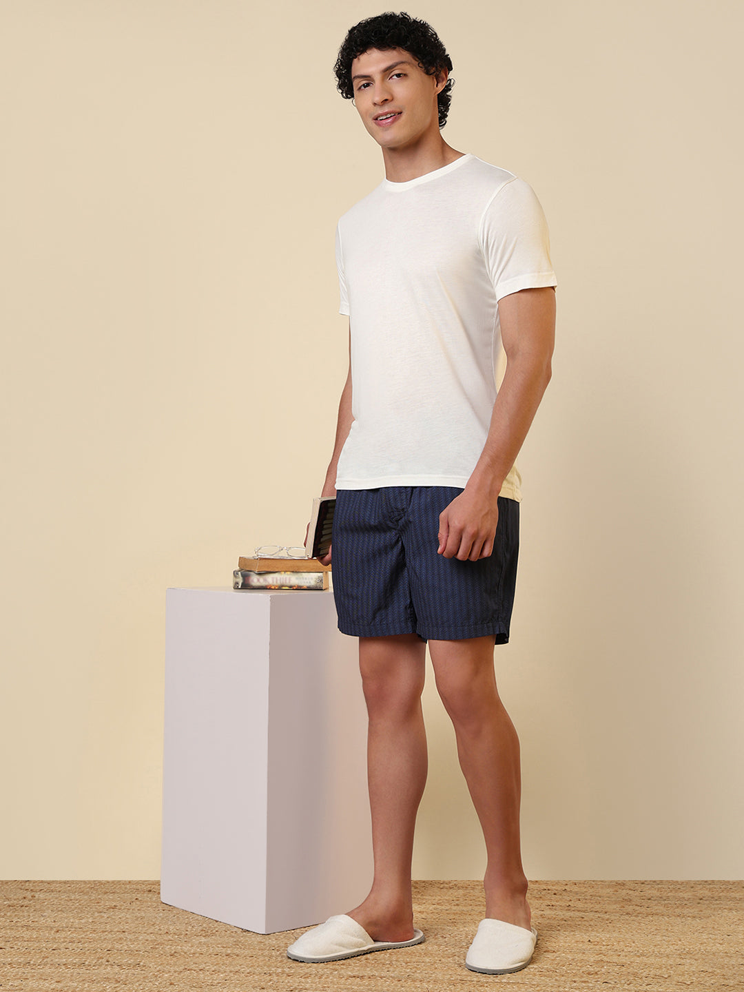 Sleepz Men Blue Printed Boxer