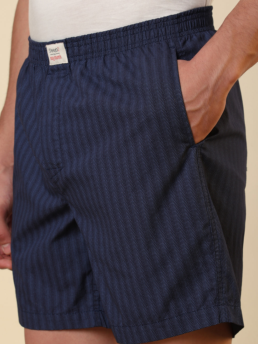 Sleepz Men Blue Printed Boxer