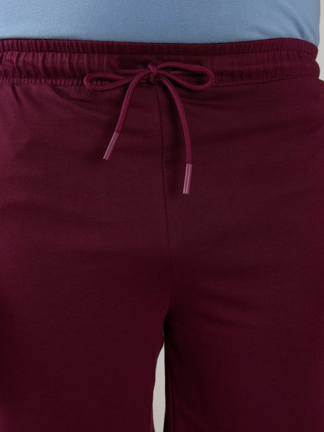 Sleepz Men Maroon Regular Fit Solid Shorts