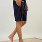 Sleepz Men Blue Regular Fit Solid Shorts