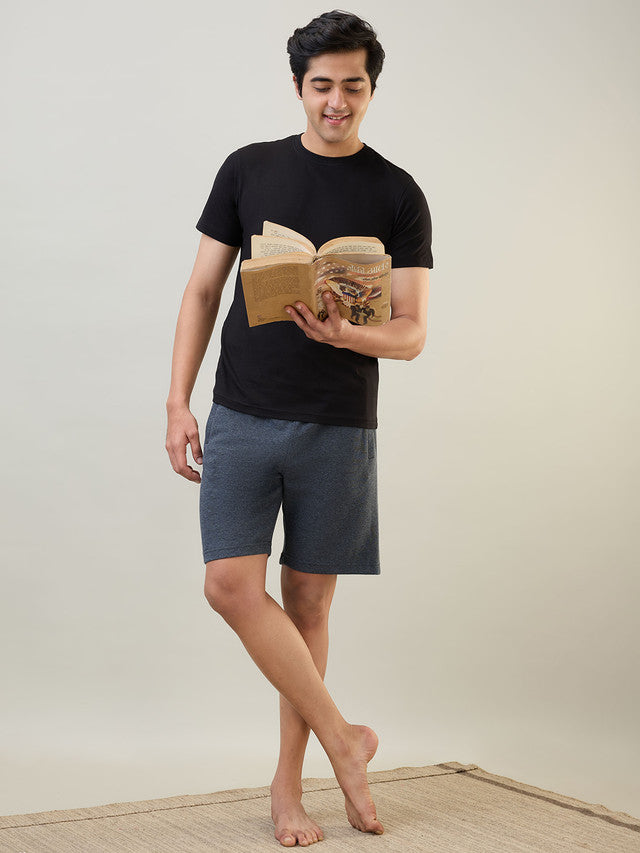 Sleepz Men Grey Regular Fit Solid Shorts – MyRaymond