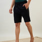 Sleepz Men Black Regular Fit Solid Shorts