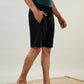 Sleepz Men Black Regular Fit Solid Shorts