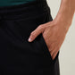 Sleepz Men Black Regular Fit Solid Shorts