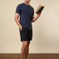 Sleepz Men Blue Solid Regular Fit Cotton T-Shirt