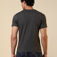 Sleepz Men Grey Regular Fit Solid Round Neck Collar T-Shirt