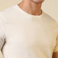 Sleepz Men White Regular Fit Solid Round Neck Collar T-Shirt