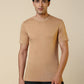 Sleepz Men Brown Regular Fit Solid T-Shirt