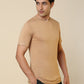 Sleepz Men Brown Regular Fit Solid T-Shirt