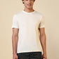 Sleepz Men White Regular Fit Solid Round Neck Collar T-Shirt