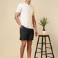 Sleepz Men White Regular Fit Solid Round Neck Collar T-Shirt