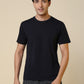 Sleepz Men Blue Solid Regular Fit Cotton T-Shirt