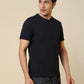 Sleepz Men Blue Solid Regular Fit Cotton T-Shirt