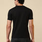 Sleepz Men Black Solid Regular Fit Cotton T-Shirt