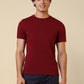 Sleepz Men Maroon Solid Regular Fit Cotton T-Shirt