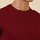 Sleepz Men Maroon Solid Regular Fit Cotton T-Shirt