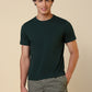 Sleepz Men Green Solid Regular Fit Cotton T-Shirt