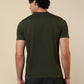 Sleepz Men Green Solid Regular Fit Cotton T-Shirt