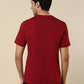 Sleepz Men Red Solid Regular Fit Cotton T-Shirt