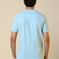Sleepz Men Blue Regular Fit Solid Round Neck Collar T-Shirt
