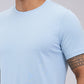 Sleepz Men Blue Solid Regular Fit Cotton T-Shirt