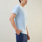 Sleepz Men Blue Solid Regular Fit Cotton T-Shirt