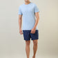 Sleepz Men Blue Solid Regular Fit Cotton T-Shirt