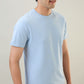 Sleepz Men Blue Solid Regular Fit Cotton T-Shirt