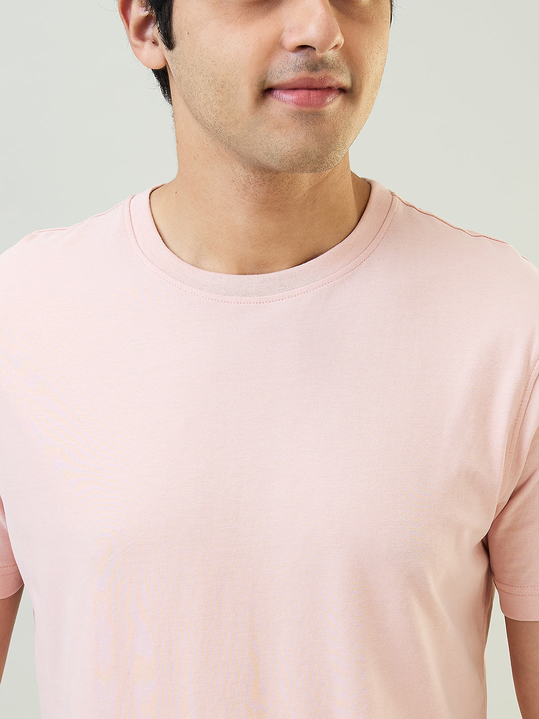 Sleepz Men Orange Solid Regular Fit Cotton T-Shirt