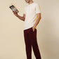 Sleepz Men Brown Regular Fit Solid Round Neck Collar T-Shirt