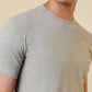 Sleepz Men Grey Solid Regular Fit Cotton T-Shirt