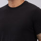 Sleepz Men Black Solid Regular Fit Cotton T-Shirt