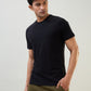Sleepz Men Black Regular Fit Solid T-Shirt