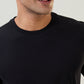 Sleepz Men Black Regular Fit Solid T-Shirt