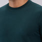 Sleepz Men Green Solid Regular Fit Cotton T-Shirt