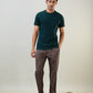 Sleepz Men Green Regular Fit Solid Round Neck Collar T-Shirt