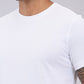 Sleepz Men White Solid Regular Fit Cotton T-Shirt