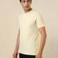 Sleepz Men Yellow Solid Regular Fit Cotton T-Shirt
