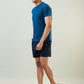 Sleepz Men Blue Solid Regular Fit Cotton Blend T-Shirt