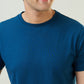 Sleepz Men Blue Solid Regular Fit Cotton Blend T-Shirt