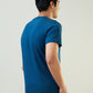 Sleepz Men Blue Solid Regular Fit Cotton Blend T-Shirt