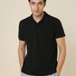 Sleepz Men Black Solid Regular Fit Cotton T-Shirt