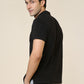 Sleepz Men Black Solid Regular Fit Cotton T-Shirt