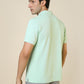 Sleepz Men Green Solid Regular Fit Cotton T-Shirt