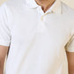 Sleepz Men White Regular Fit Solid Polo Neck Collar T-Shirt