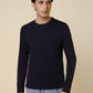Sleepz Men Blue Solid Regular Fit Cotton T-Shirt